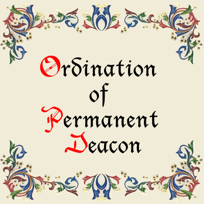 Ordination of Permanent Deacon