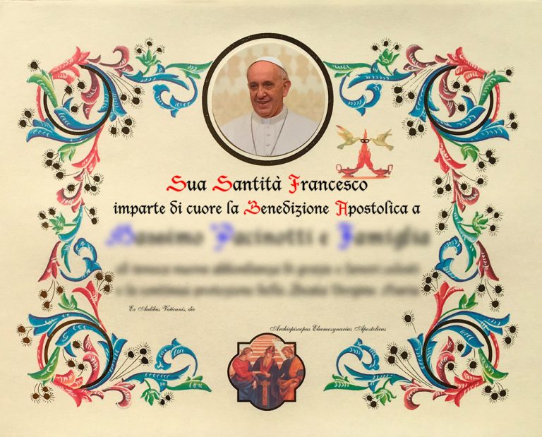 Elemosineria Apostolica Richiesta Pergamena Online Modello S (42 x 33 cm) | Elemosineria Apostolica